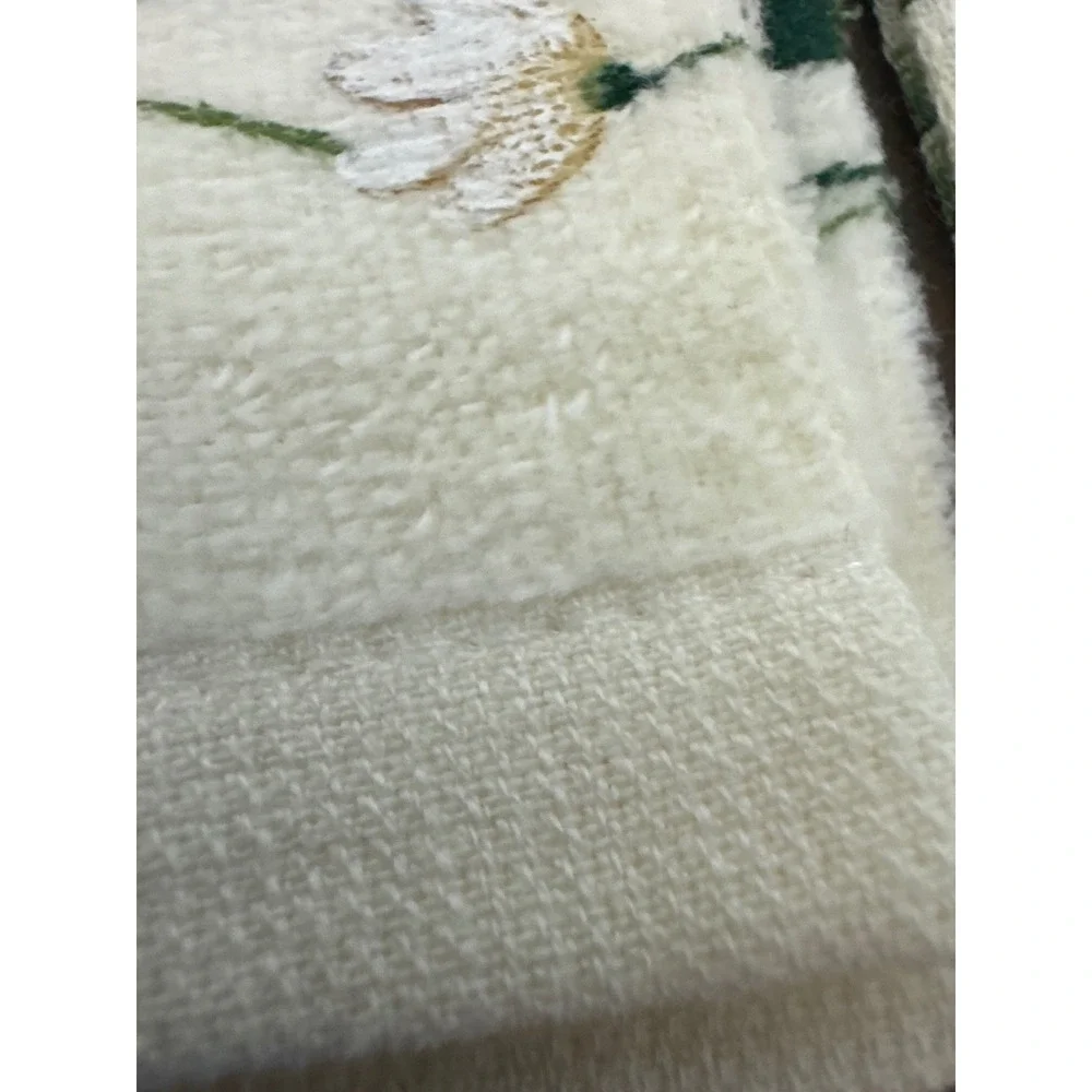 Franco Rooster Kitchen Towels Set /3 Cream Green Gingham Farmhouse Country Decor
